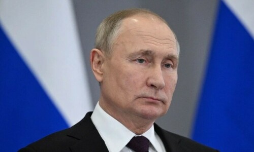 Putin characterizes the Ukraine conflict as a fight for Russia’s survival.