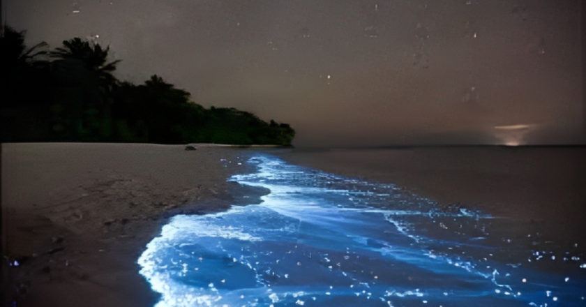 Sapat Beach-Beach In Pakistan Glows “Blue” In The Dark
