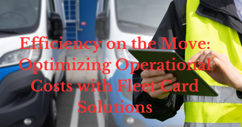 Efficiency on the Move: Optimizing Operational Costs with Fleet Card Solutions